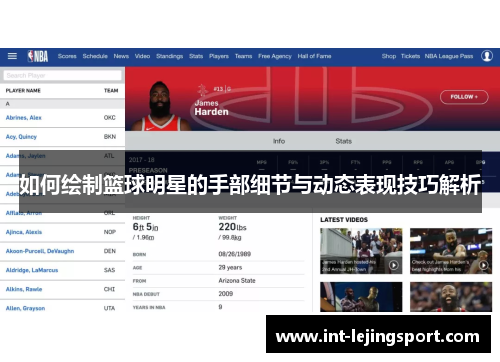 如何绘制篮球明星的手部细节与动态表现技巧解析
